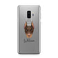 Dobermann Personalised Samsung Galaxy S9 Plus Case on Silver phone