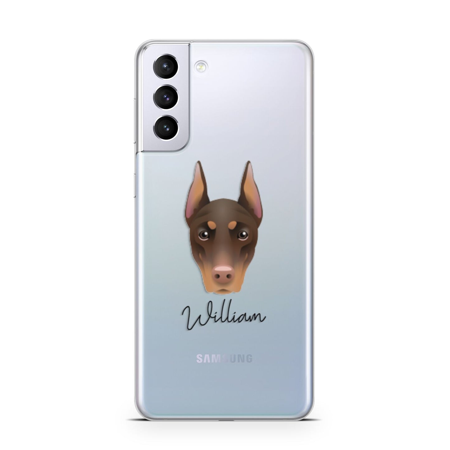 Dobermann Personalised Samsung S21 Plus Phone Case