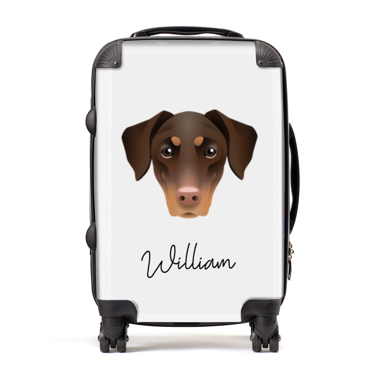 Dobermann Personalised Suitcase