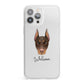 Dobermann Personalised iPhone 13 Pro Max Clear Bumper Case