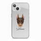 Dobermann Personalised iPhone 13 TPU Impact Case with White Edges