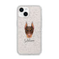Dobermann Personalised iPhone 14 Glitter Tough Case Starlight