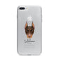Dobermann Personalised iPhone 7 Plus Bumper Case on Silver iPhone