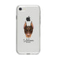 Dobermann Personalised iPhone 8 Bumper Case on Silver iPhone
