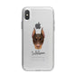 Dobermann Personalised iPhone X Bumper Case on Silver iPhone Alternative Image 1