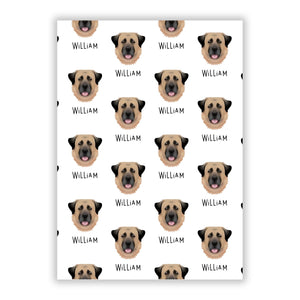 Dog Icon with Name Greetings Card