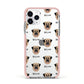 Dog Icon with Name Apple iPhone 11 Pro in Silver with Pink Impact Case