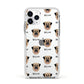 Dog Icon with Name Apple iPhone 11 Pro in Silver with White Impact Case