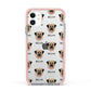 Dog Icon with Name Apple iPhone 11 in White with Pink Impact Case