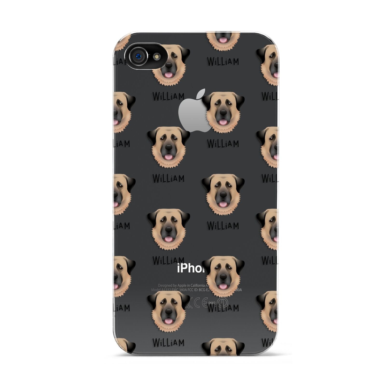 Dog Icon with Name Apple iPhone 4s Case