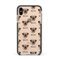 Dog Icon with Name Apple iPhone Xs Max Impact Case Black Edge on Gold Phone