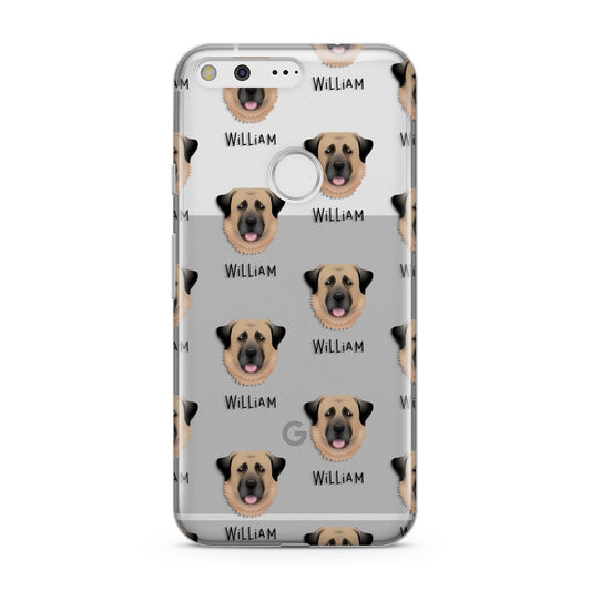 Dog Icon with Name Google Pixel Case