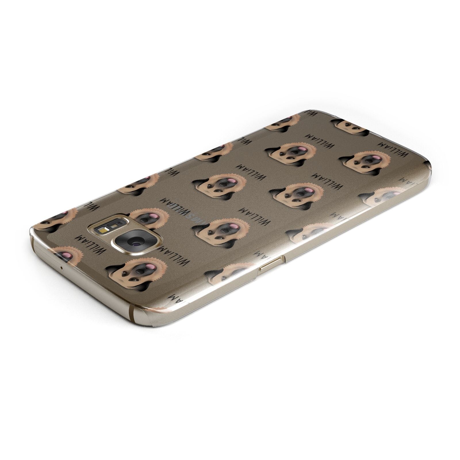 Dog Icon with Name Samsung Galaxy Case Top Cutout