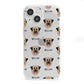 Dog Icon with Name iPhone 13 Mini Clear Bumper Case