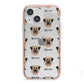 Dog Icon with Name iPhone 13 Mini TPU Impact Case with Pink Edges