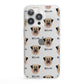 Dog Icon with Name iPhone 13 Pro Clear Bumper Case