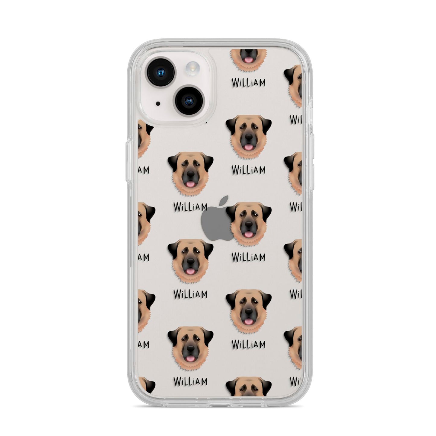 Dog Icon with Name iPhone 14 Plus Clear Tough Case Starlight