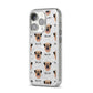Dog Icon with Name iPhone 14 Pro Glitter Tough Case Silver Angled Image
