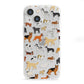 Dog Illustration iPhone 13 Mini Clear Bumper Case
