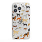 Dog Illustration iPhone 13 Pro Clear Bumper Case