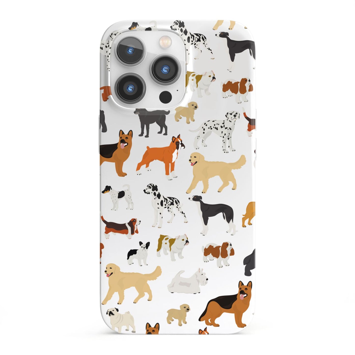 Dog Illustration iPhone 13 Pro Full Wrap 3D Snap Case