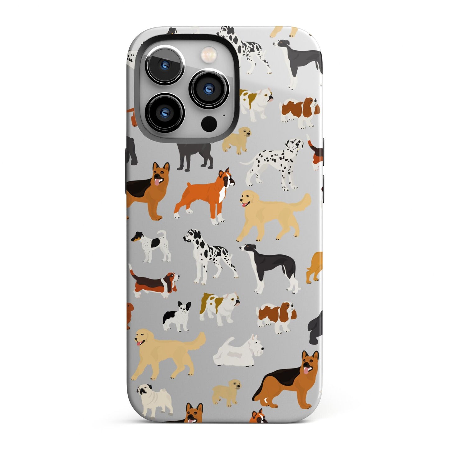 Dog Illustration iPhone 13 Pro Full Wrap 3D Tough Case