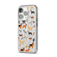 Dog Illustration iPhone 14 Pro Glitter Tough Case Silver Angled Image