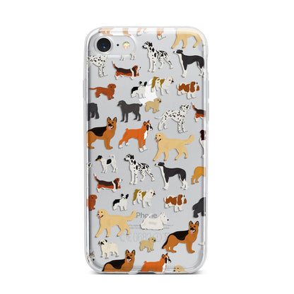 Dog Illustration iPhone 7 Bumper Case on Silver iPhone