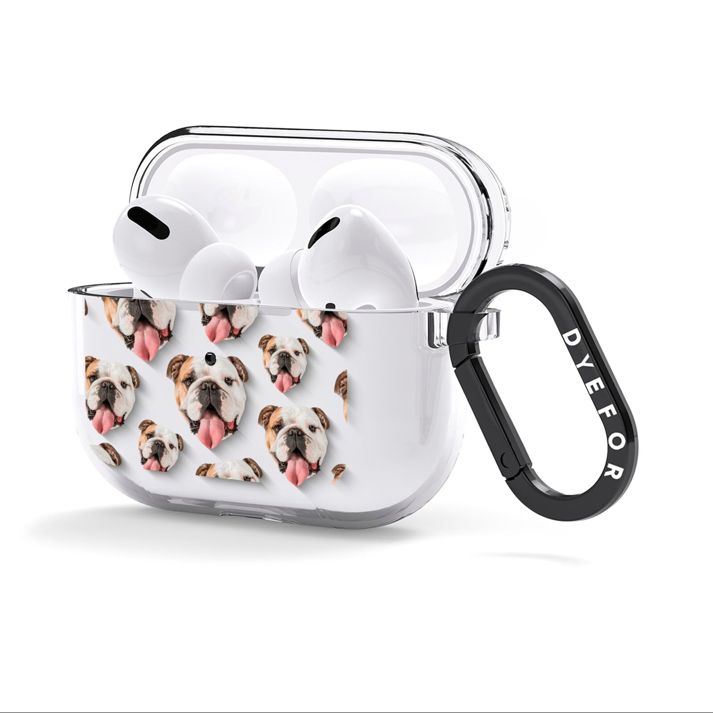 Dog Photo Face AirPods Clear Case 3rd Gen Side Image