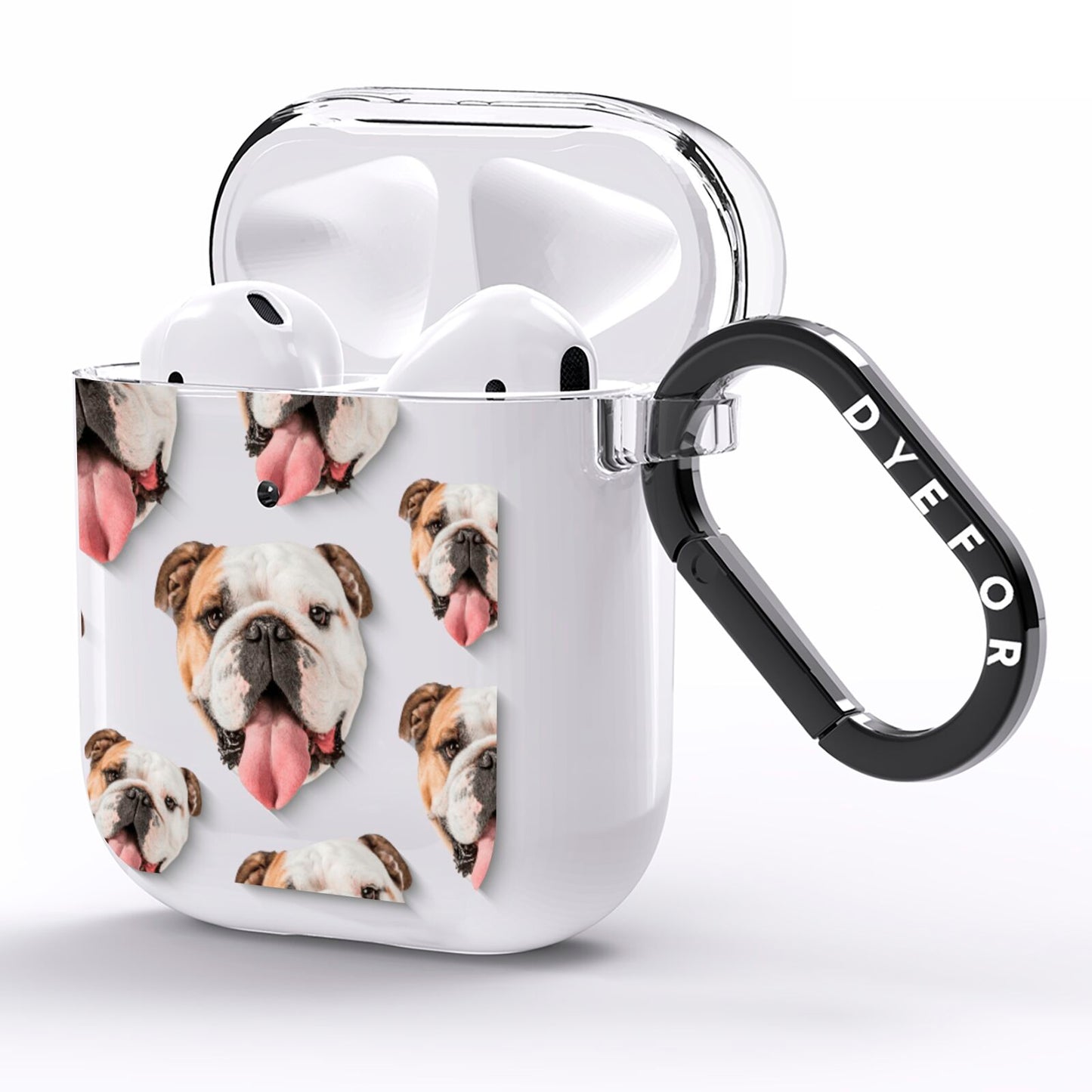Dog Photo Face AirPods Clear Case Side Image