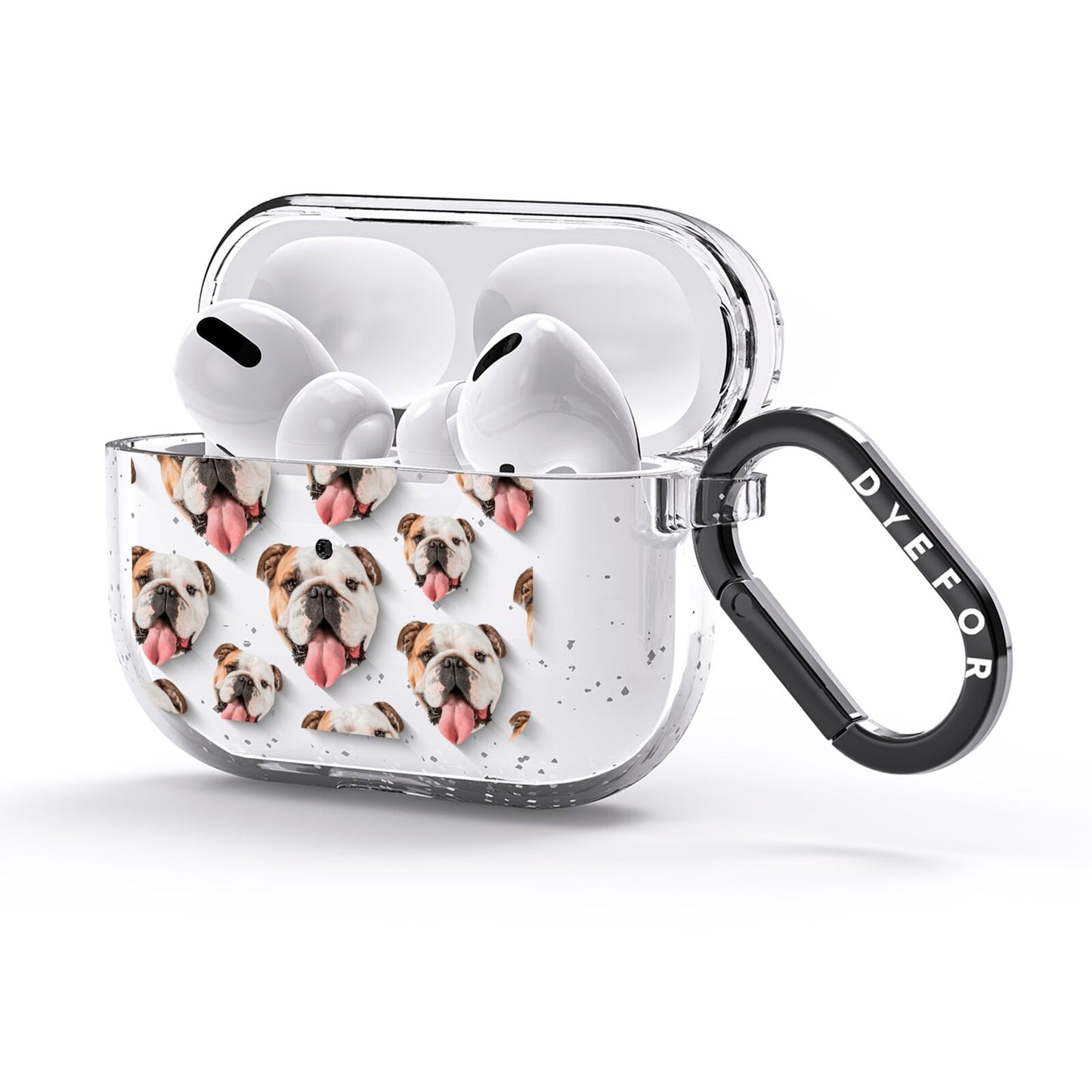 Dog Photo Face AirPods Glitter Case 3rd Gen Side Image