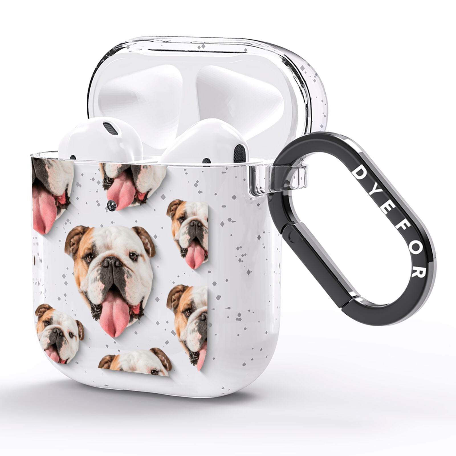 Dog Photo Face AirPods Glitter Case Side Image