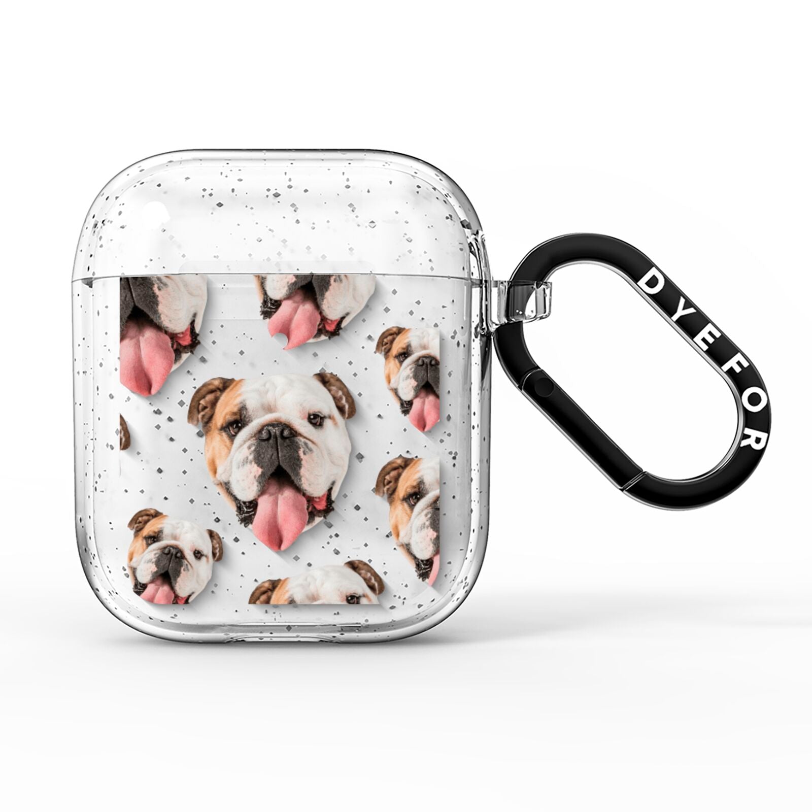Dog Photo Face AirPods Glitter Case