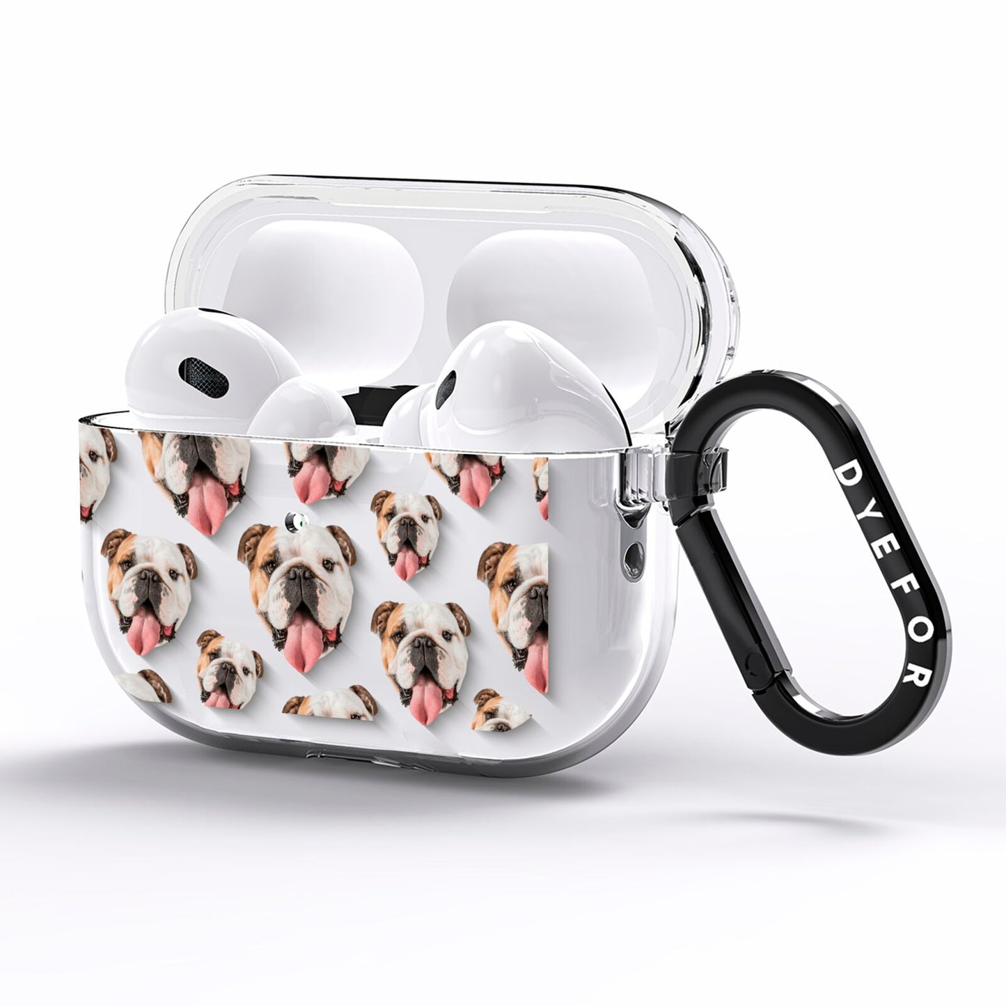 Dog Photo Face AirPods Pro Clear Case Side Image