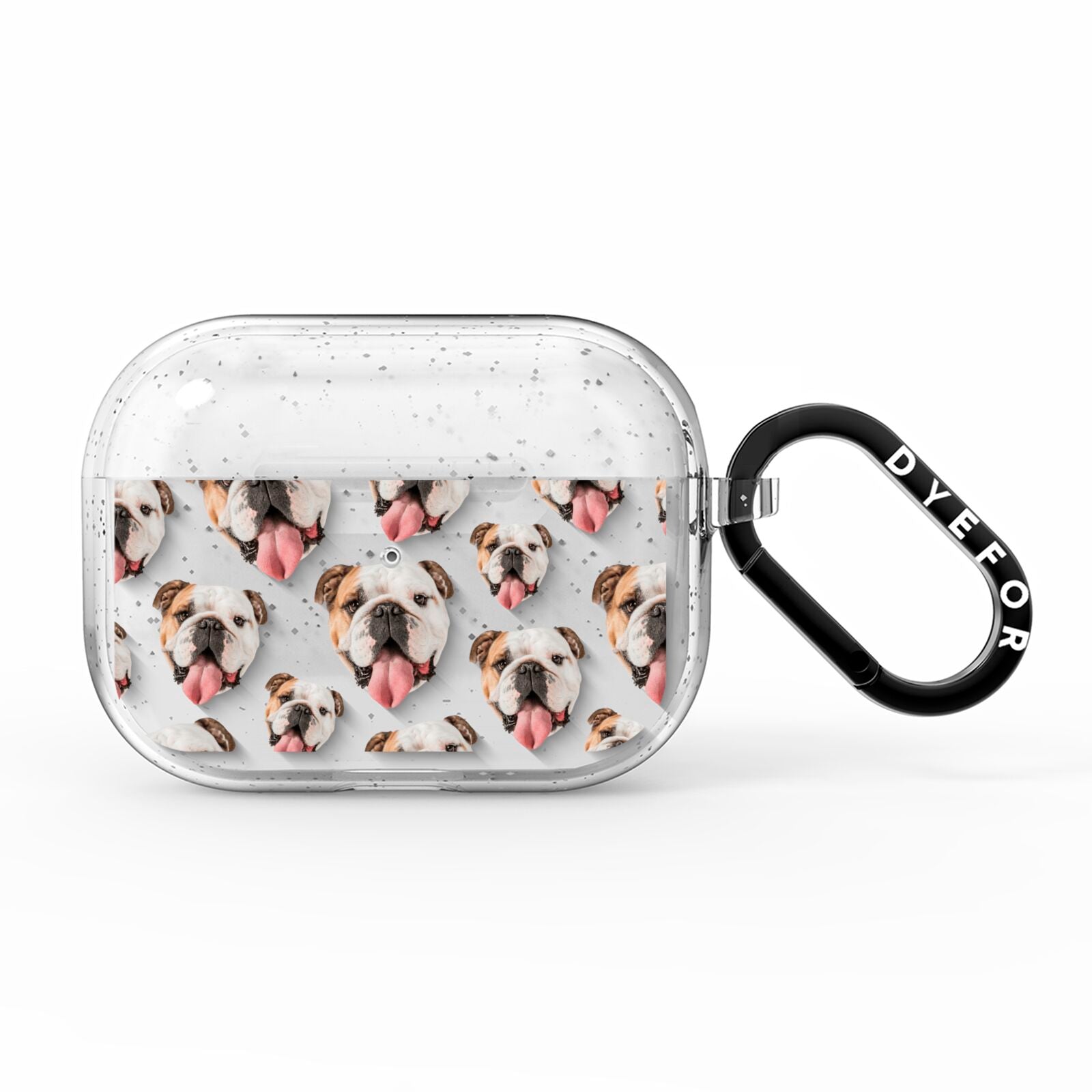 Dog Photo Face AirPods Pro Glitter Case