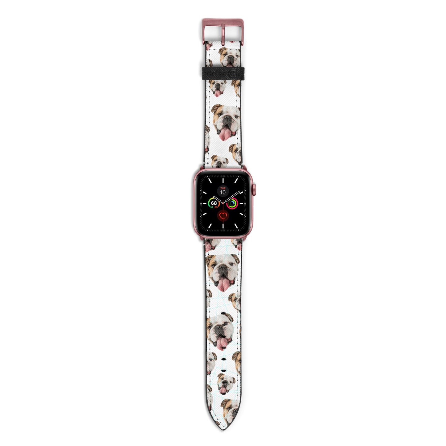 Dog Photo Face Apple Watch Strap with Rose Gold Hardware