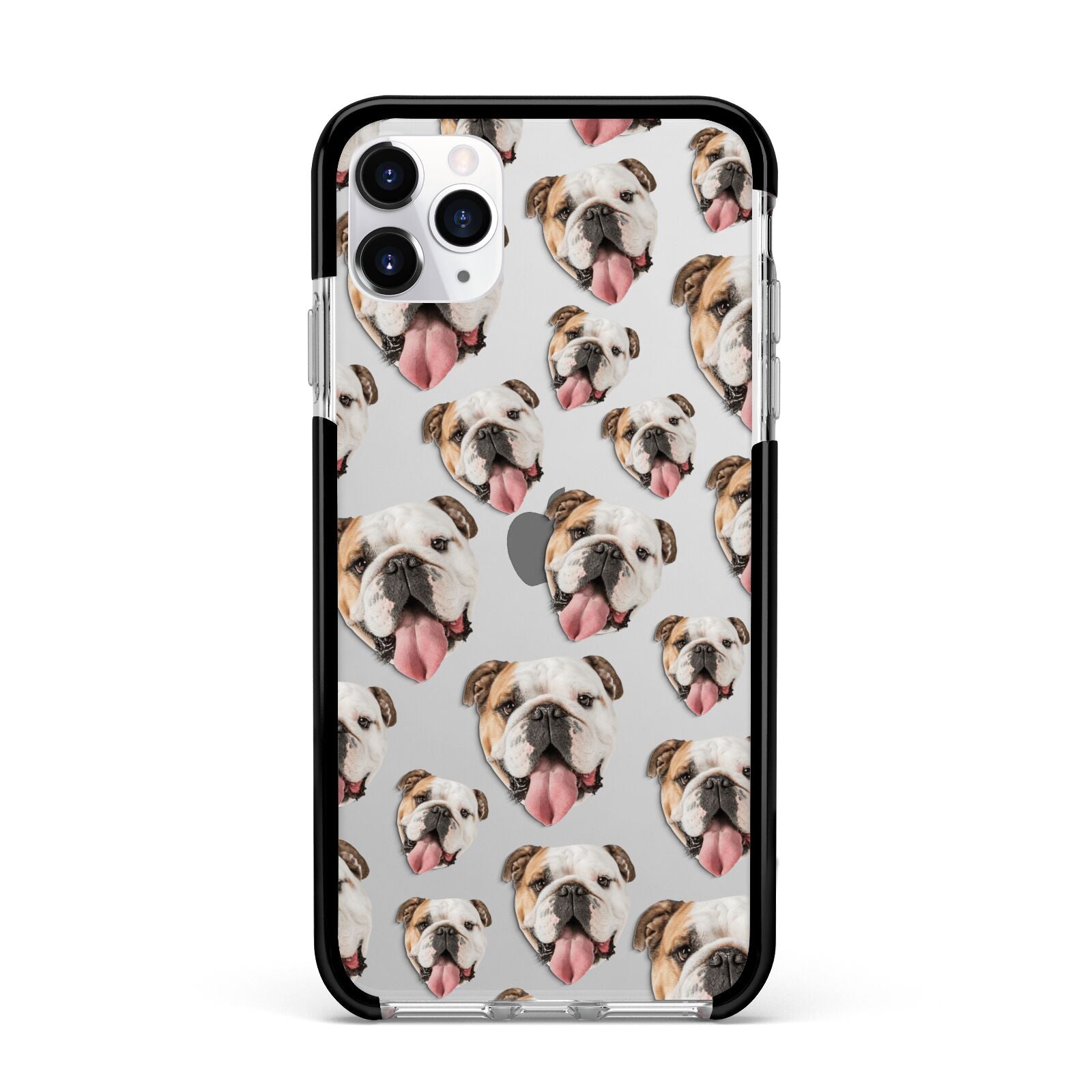 Dog Photo Face Apple iPhone 11 Pro Max in Silver with Black Impact Case