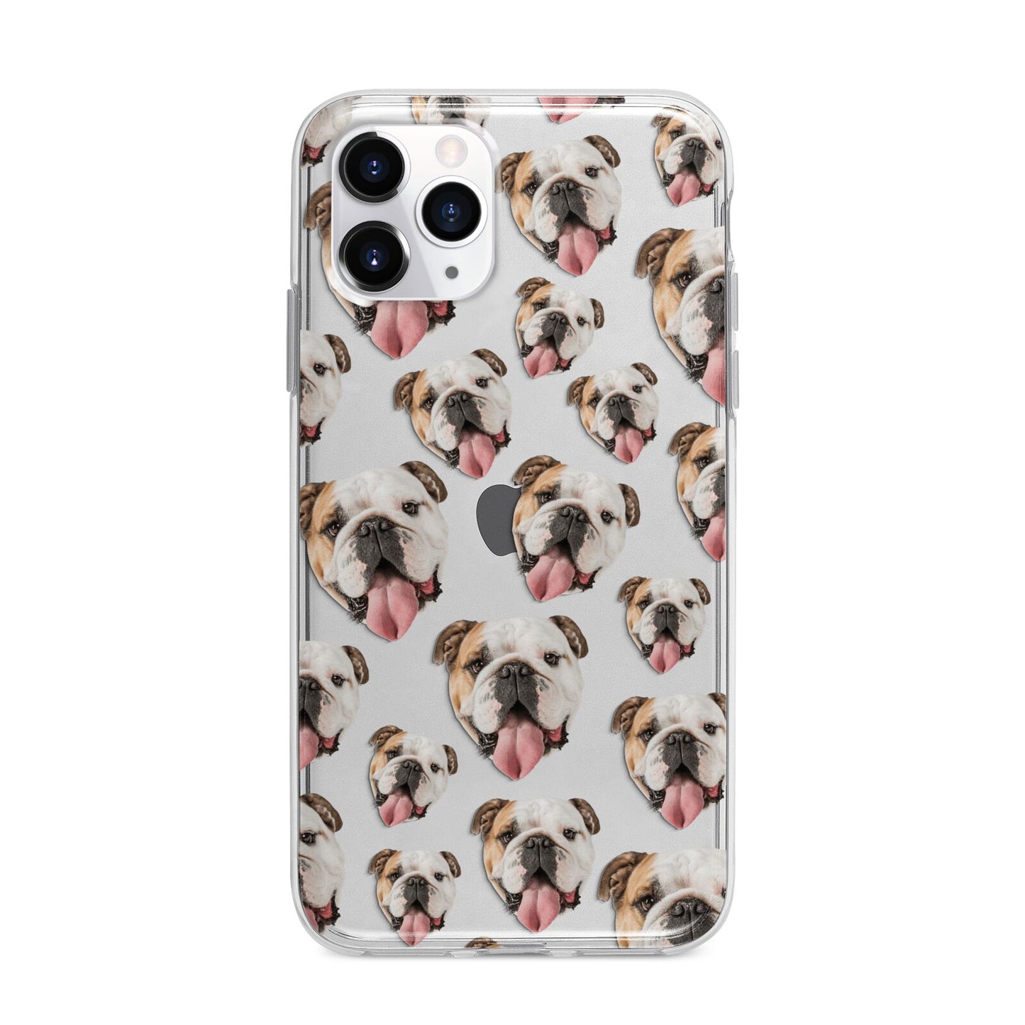 Dog Photo Face Apple iPhone 11 Pro Max in Silver with Bumper Case