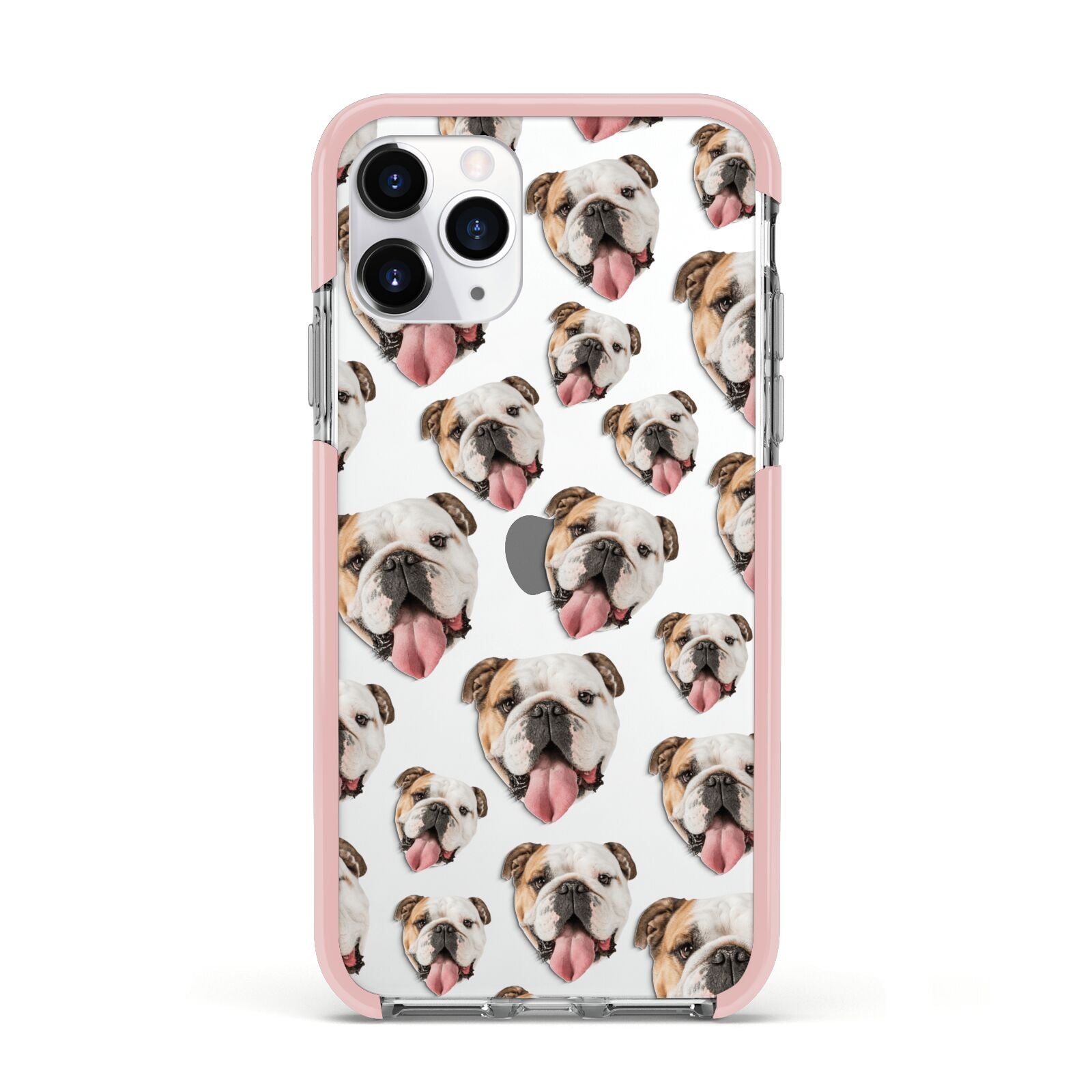 Dog Photo Face Apple iPhone 11 Pro in Silver with Pink Impact Case