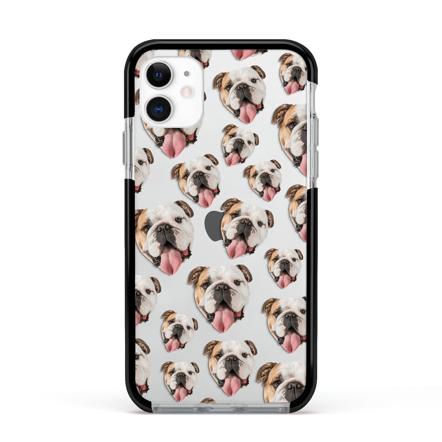 Dog Photo Face Apple iPhone 11 in White with Black Impact Case