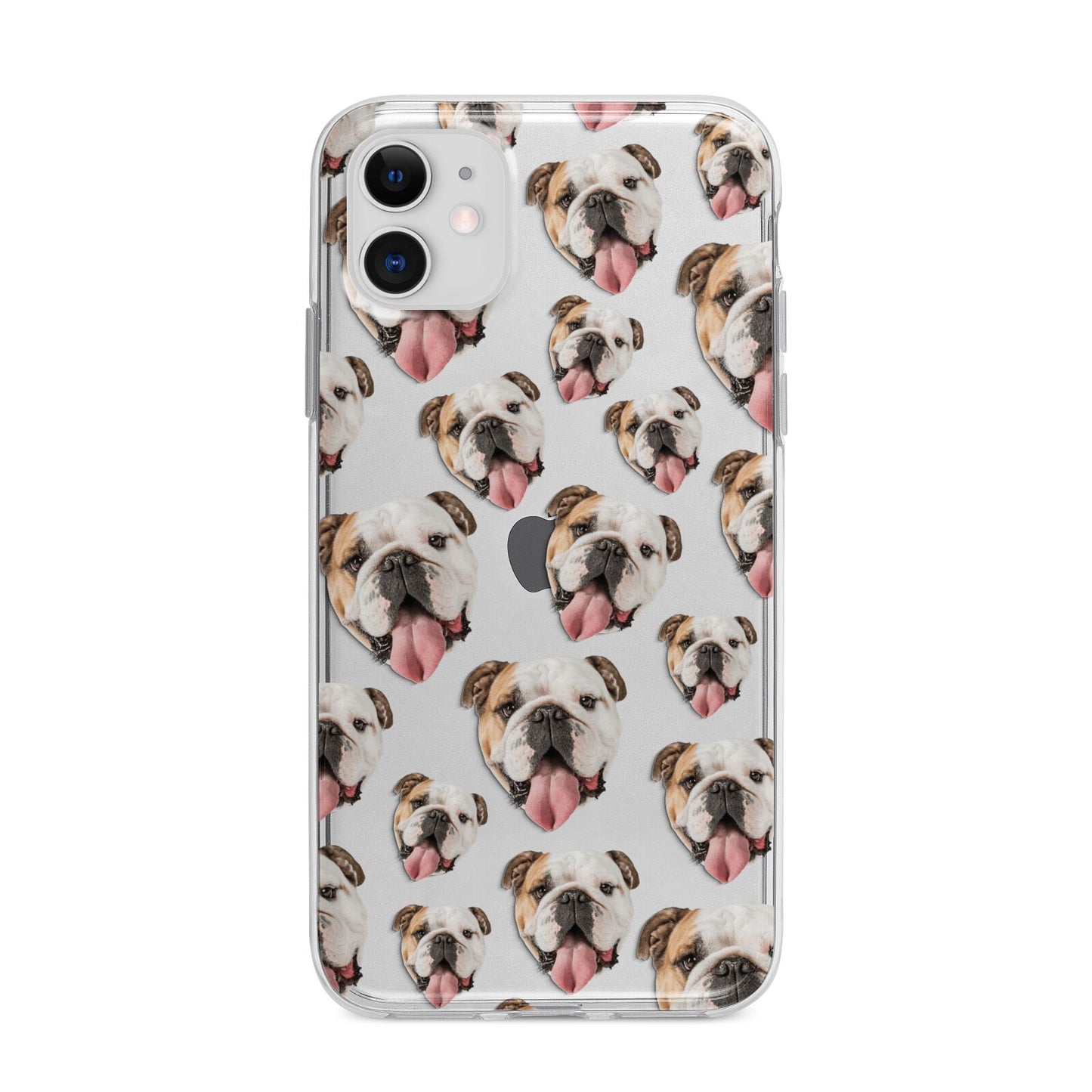Dog Photo Face Apple iPhone 11 in White with Bumper Case