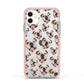 Dog Photo Face Apple iPhone 11 in White with Pink Impact Case