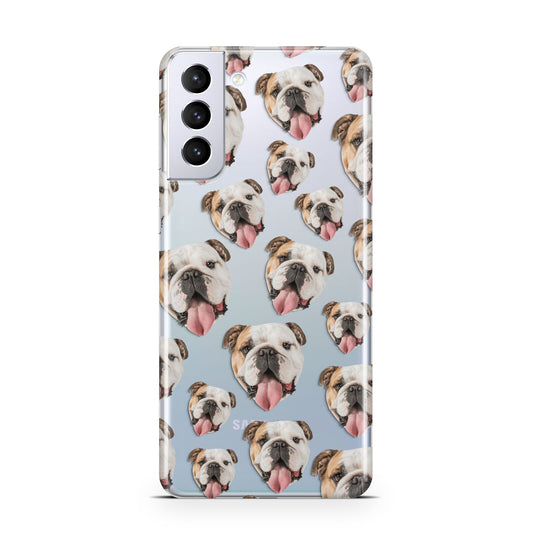 Dog Photo Face Samsung S21 Plus Phone Case
