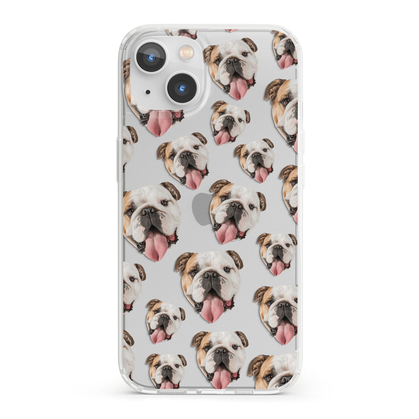 Dog Photo Face iPhone 13 Clear Bumper Case