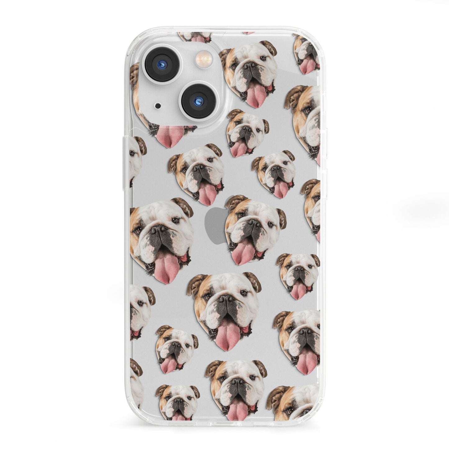 Dog Photo Face iPhone 13 Mini Clear Bumper Case