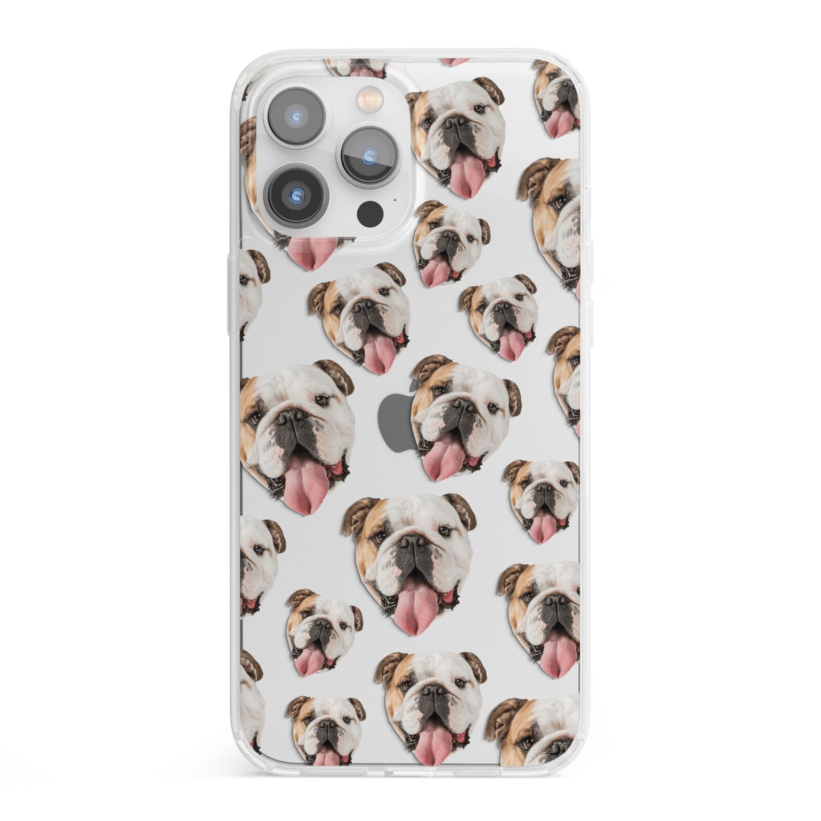 Dog Photo Face iPhone 13 Pro Max Clear Bumper Case