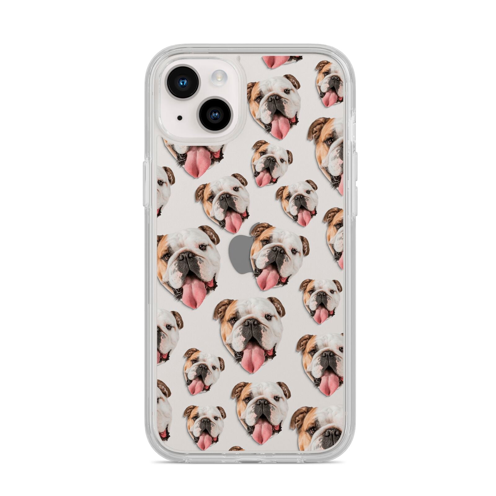 Dog Photo Face iPhone 14 Plus Clear Tough Case Starlight