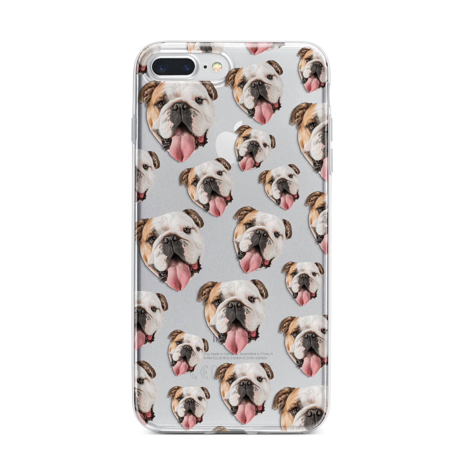 Dog Photo Face iPhone 7 Plus Bumper Case on Silver iPhone