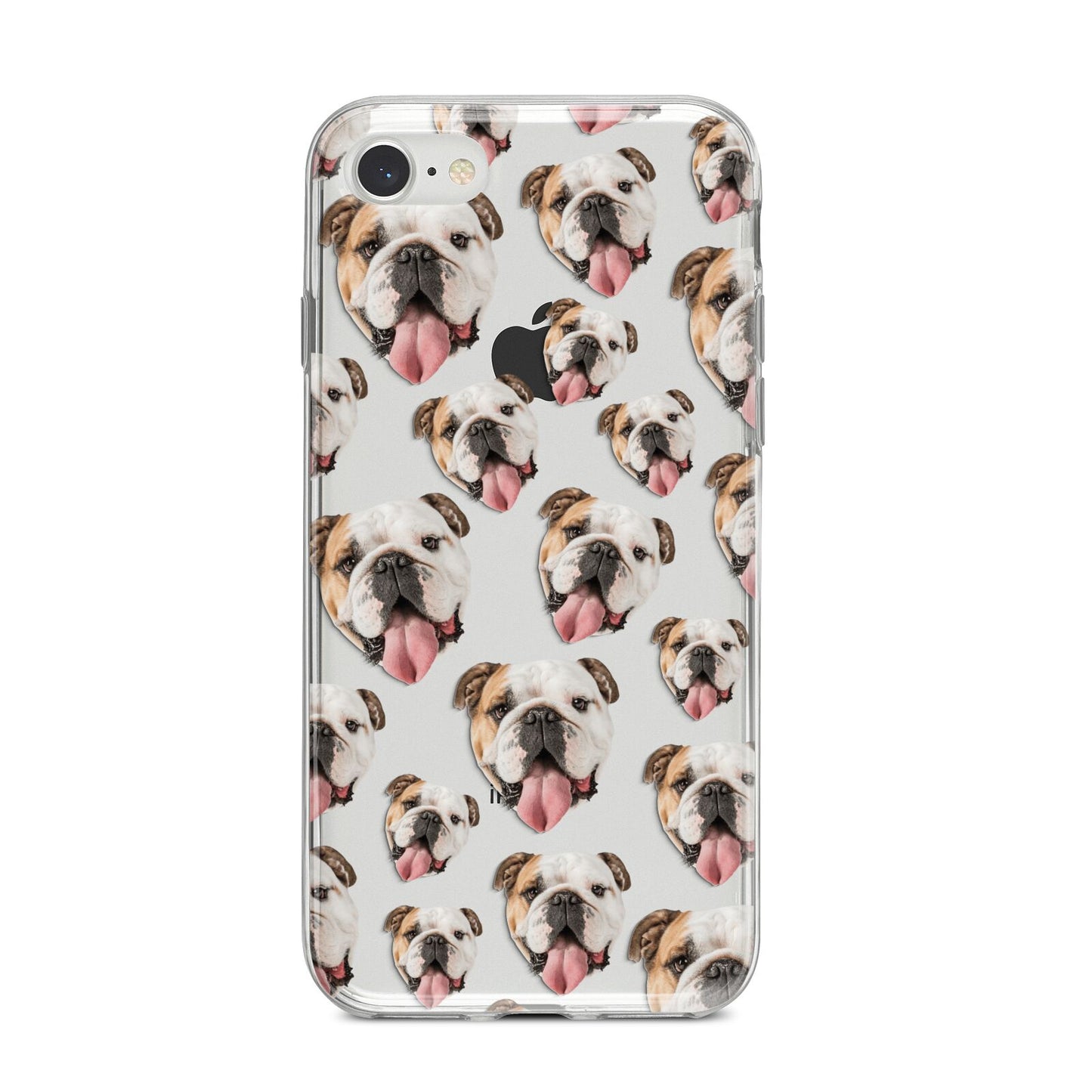 Dog Photo Face iPhone 8 Bumper Case on Silver iPhone