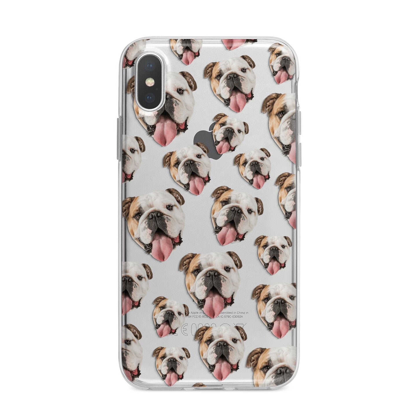 Dog Photo Face iPhone X Bumper Case on Silver iPhone Alternative Image 1